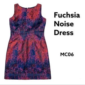 Red and fuchsia noise dress by Mario Serrani in